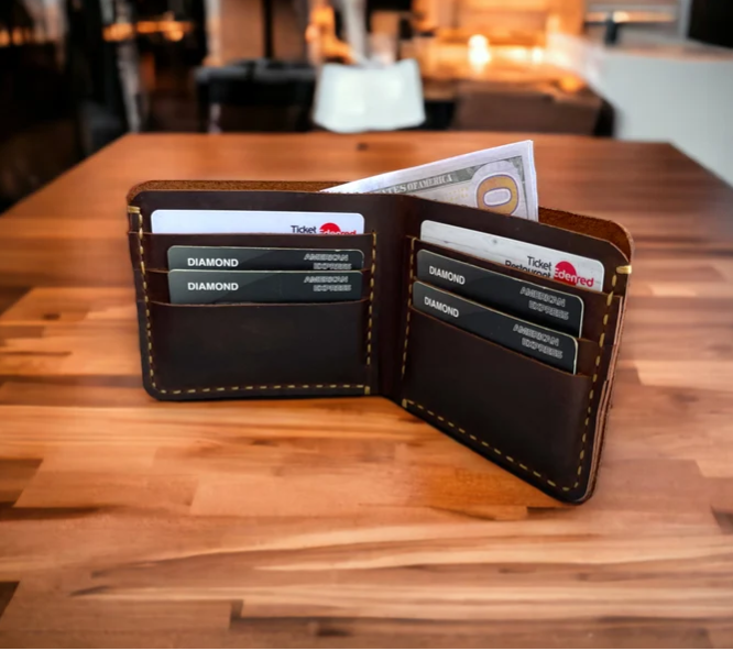 Full Grain Leather Handmade Bifold Men’s Wallet
