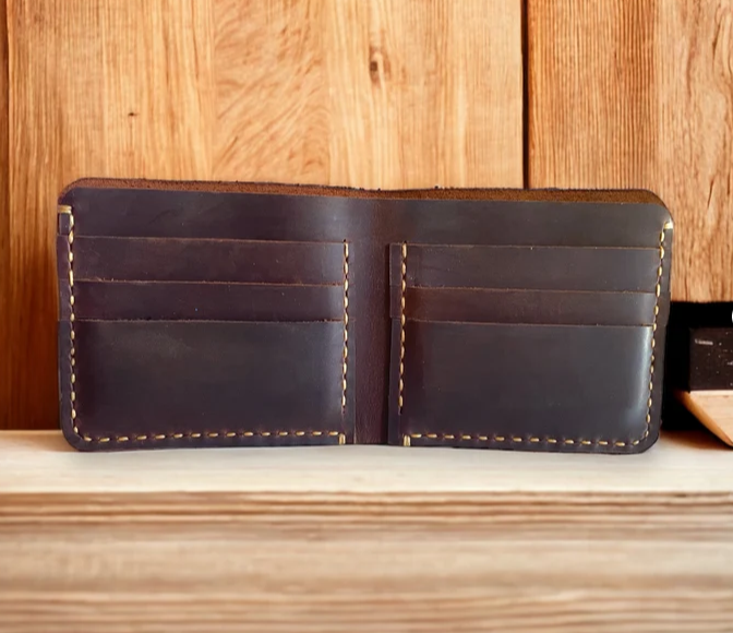 Full Grain Leather Handmade Bifold Men’s Wallet