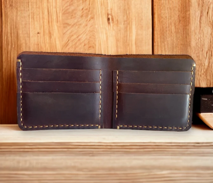 Full Grain Leather Handmade Bifold Men’s Wallet