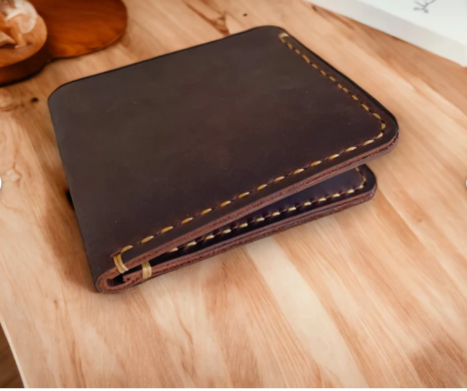 Full Grain Leather Handmade Bifold Men’s Wallet