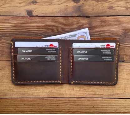 Full Grain Leather Handmade Bifold Men’s Wallet