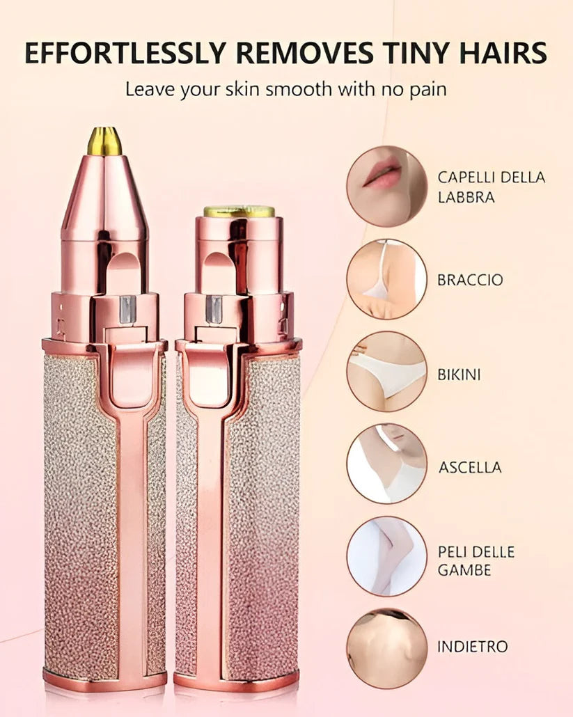 2 In 1 Rechargeable Flawless Eyebrow &amp; Facial Hair Remover